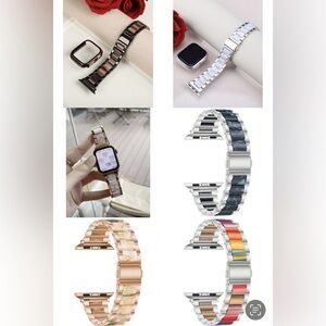 6 Apple Watch 42mm Bands + 2 Cases (S10 Compatible - 8 piece Set)